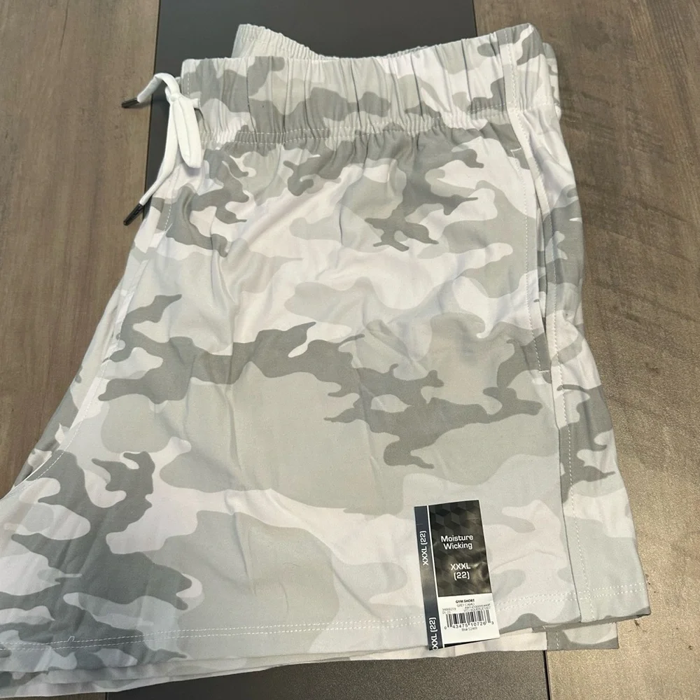 Athletic Works White Camo Shorts XXXL NWT
